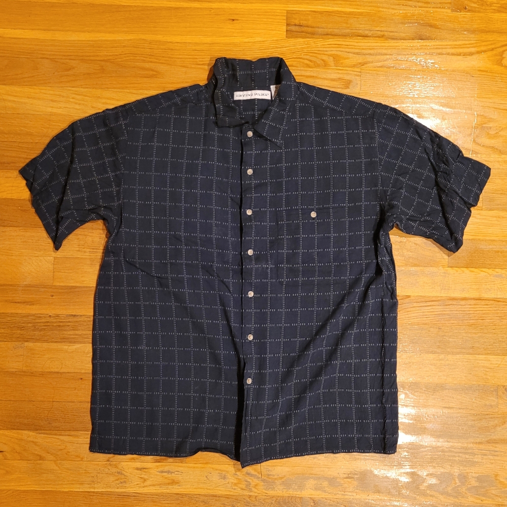 Men's Navy Checkered Shirt